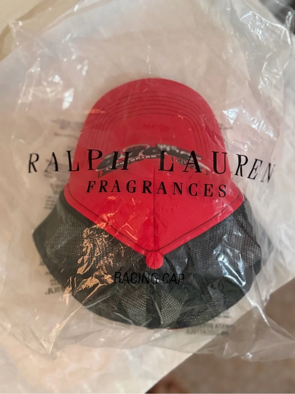 Polo by Ralph Lauren Kids Racing Trucker Hat in Red and Black